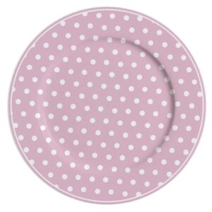 Farfurie de Desert din Porțelan Polka Dot Roz Pastelat, 19 cm este o farfurie de desert din porțelan roz împodobită cu un model de buline albe. Designul este minimalist și vesel, creând o estetică capricioasă și jucăușă. Această farfurie are o formă rotundă tradițională, cu un finisaj neted și curat.