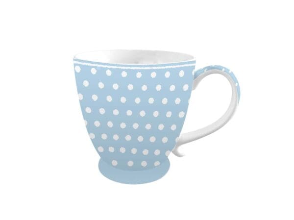 Cană din Porțelan Polka Dot Albastru Pastelat, 430 ml